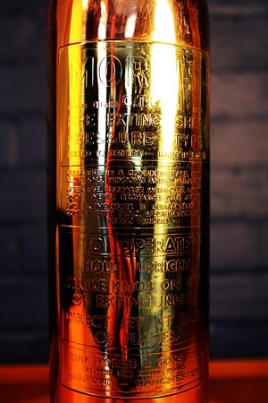 Upcycled recycled brass copper fire extinguisher table lamp light 43