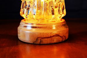 Upcycled recycled repurposed vintage glass pineapple table lamp light 3