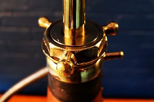 Upcycled recycled brass fire extinguisher table lamp light 62