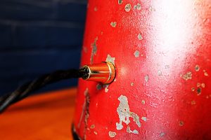 Upcycled recycled brass fire extinguisher table lamp light 63