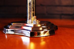 Art Deco chrome table lamp light 3