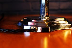 Art Deco chrome table lamp light 2