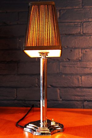 Art Deco chrome table lamp light