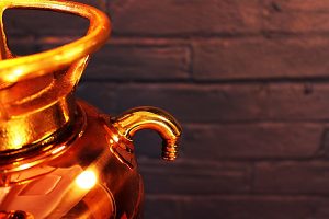 Upcycled recycled brass copper fire extinguisher table lamp light 61