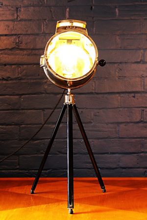 Bullfinch vintage tripod lamp upcycled recycled table standard industrial
