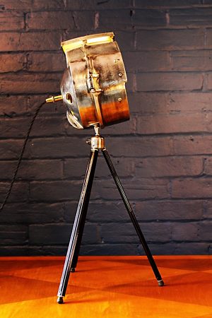 Bullfinch vintage tripod lamp upcycled recycled table standard industrial 2