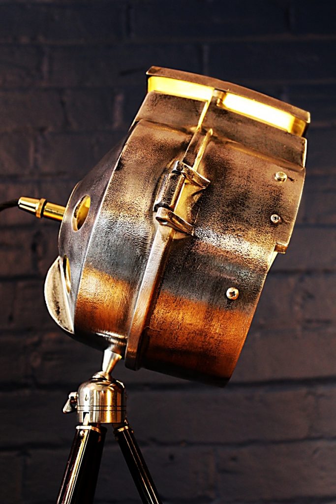 Bullfinch vintage tripod lamp upcycled recycled table standard industrial 3