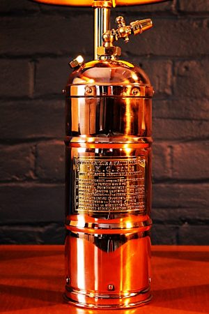 Upcycled recycled bespoke copper brass sprayer lamp light 9