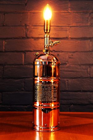 Upcycled recycled bespoke copper brass sprayer lamp light 10