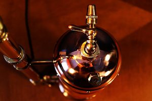 Upcycled recycled bespoke copper brass sprayer lamp light 12