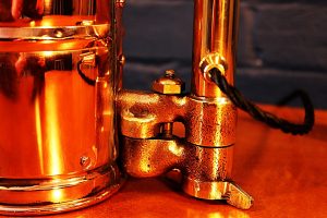 Upcycled recycled bespoke copper brass sprayer lamp light 13