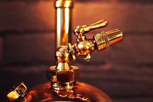 Upcycled recycled bespoke copper brass sprayer lamp light 7