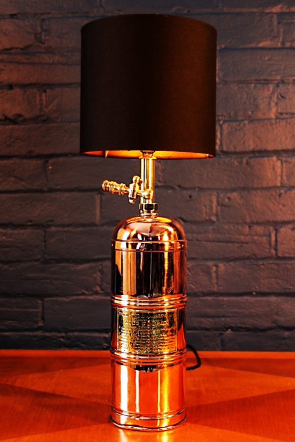 Upcycled recycled bespoke copper brass sprayer lamp light 15