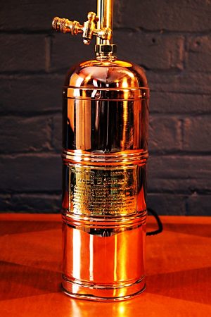 Upcycled recycled bespoke copper brass sprayer lamp light 16