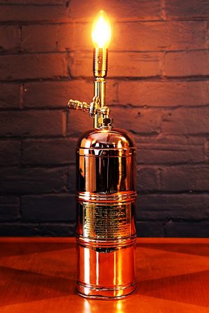 Upcycled recycled bespoke copper brass sprayer lamp light 17