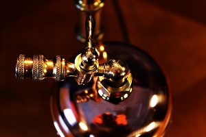 Upcycled recycled bespoke copper brass sprayer lamp light 18