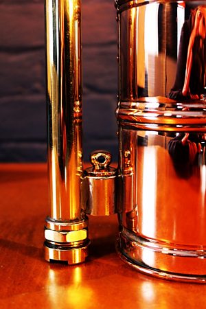 Upcycled recycled bespoke copper brass sprayer lamp light 22