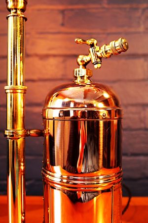 Upcycled recycled bespoke copper brass sprayer lamp light 23