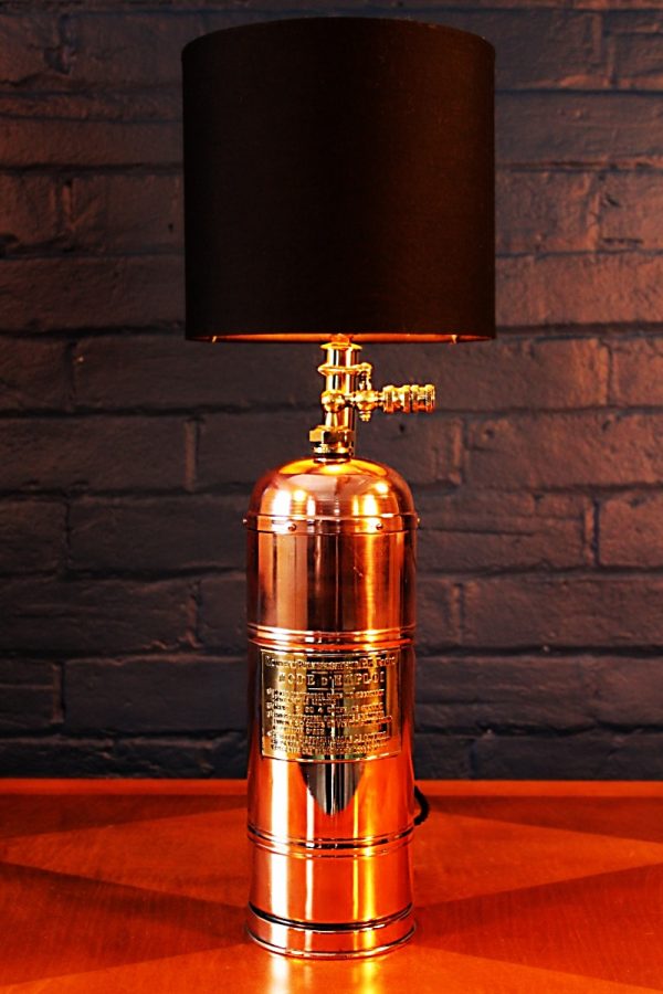 Upcycled recycled bespoke copper brass sprayer lamp light 24