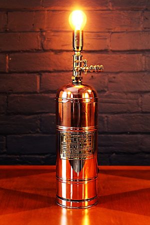 Upcycled recycled bespoke copper brass sprayer lamp light 26