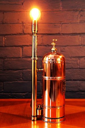 Upcycled recycled bespoke copper brass sprayer lamp light 27