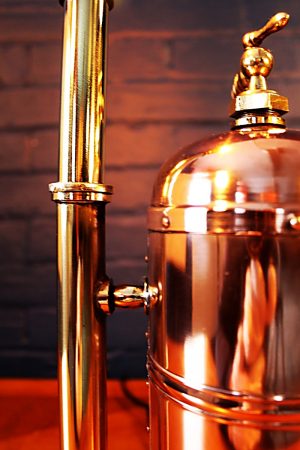 Upcycled recycled bespoke copper brass sprayer lamp light 31