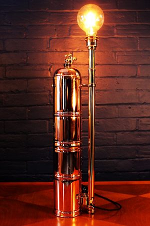 Upcycled recycled bespoke copper brass sprayer lamp light 37