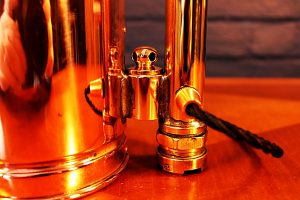 Upcycled recycled bespoke copper brass sprayer lamp light 40