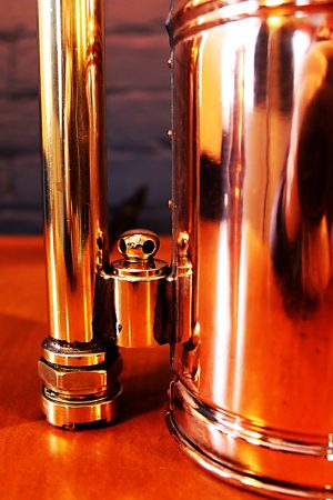 Upcycled recycled bespoke copper brass sprayer lamp light 42