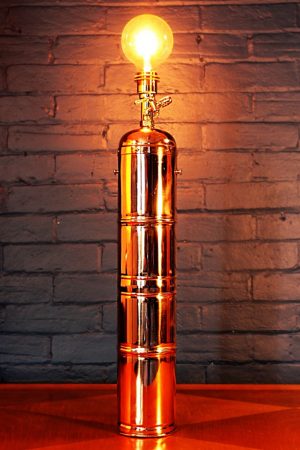 Upcycled recycled bespoke copper brass sprayer lamp light 44