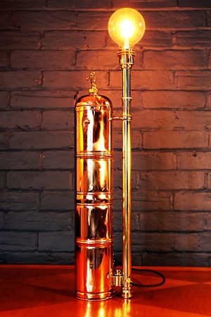 Upcycled recycled bespoke copper brass sprayer lamp light 45