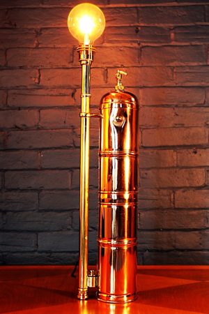 Upcycled recycled bespoke copper brass sprayer lamp light 46
