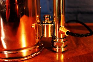 Upcycled recycled bespoke copper brass sprayer lamp light 49