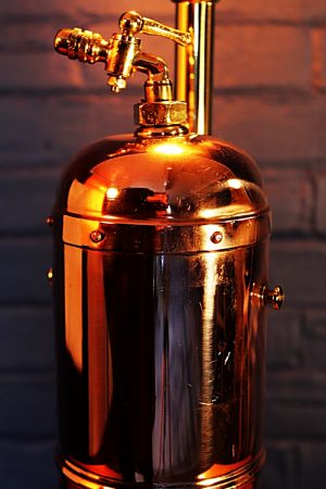 Upcycled recycled bespoke copper brass sprayer lamp light 51