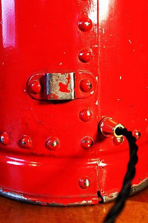 Fire extinguisher lamp red Bristol vintage light 5