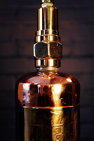 Fire extinguisher lamp copper brass L&G vintage light 7