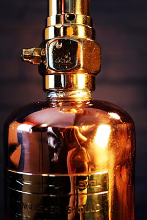 Fire extinguisher lamp copper brass L&G vintage light 6