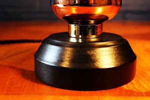 Fire extinguisher lamp copper brass L&G vintage light 1