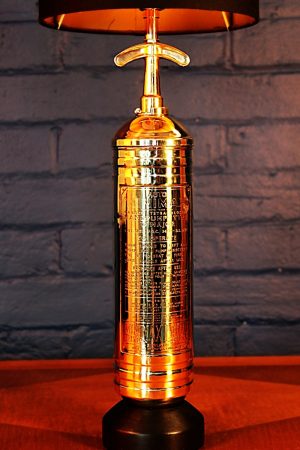 Fire extinguisher table lamp 112
