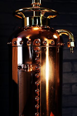 Vintage safex copper & brass fire extinguisher lamp 3