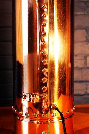 Vintage safex copper & brass fire extinguisher lamp 4