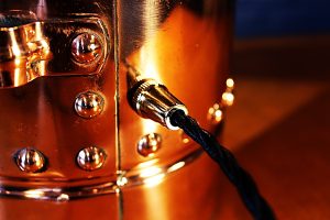 Vintage safex copper & brass fire extinguisher lamp 7