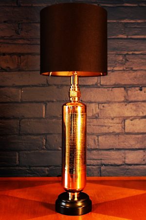 Redlam fire extinguisher copper & brass lamp