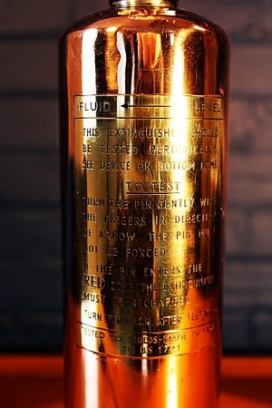 Redlam fire extinguisher copper & brass lamp 4