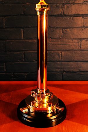 Brass and copper fire branch lamp 1