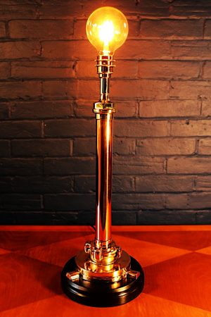 Brass and copper fire branch lamp 2