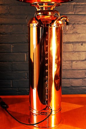 Childs copper & brass fire extinguisher lamp 3