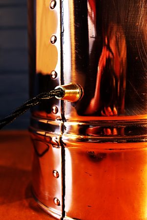 Childs copper & brass fire extinguisher lamp 11