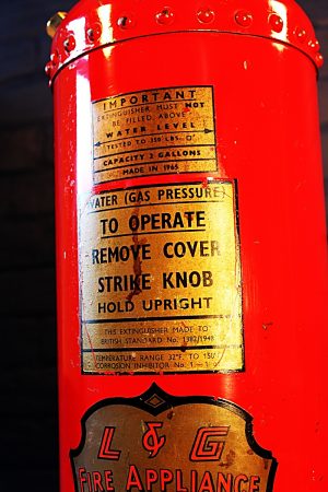 Fire extinguisher table lamp by L&G for sale 10
