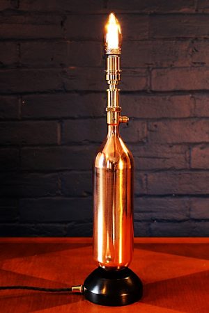 Copper burner table lamp for sale 3